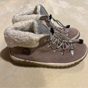 Sorel Boots Women's Size 6 Out N About Plus Conquest Brown Suede